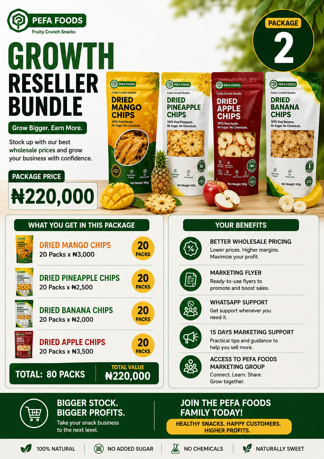 Growth Reseller Bundle (Package 2) Potential Profit-40,000 per Growth Bundle